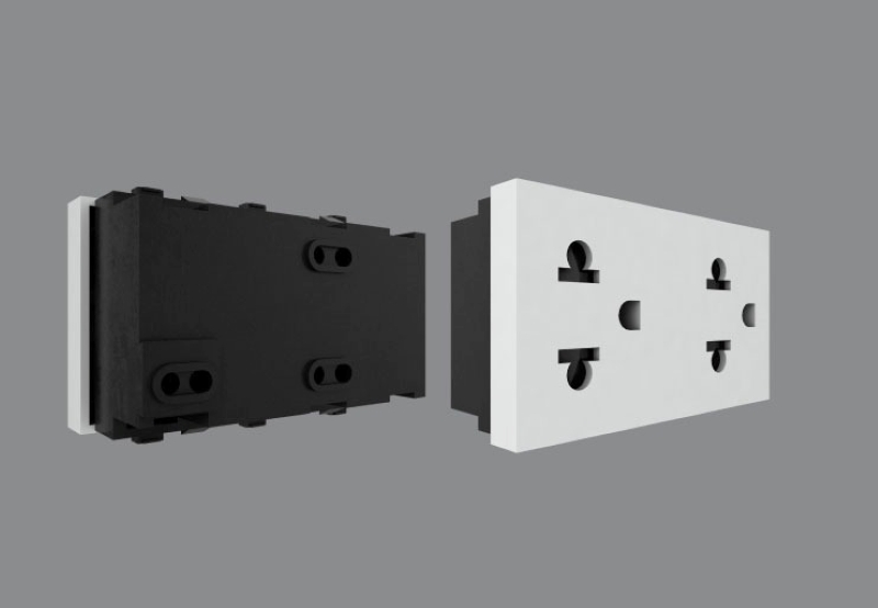 Hạt ổ cắm âm tường Rạng Đông OC-RD-HOC02-2C/16A