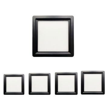 Đèn ốp trần tròn viền lõm mẫu SA-OT11 vỏ đen | Saco