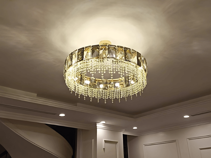 Đèn ốp trần cổ điển pha lê