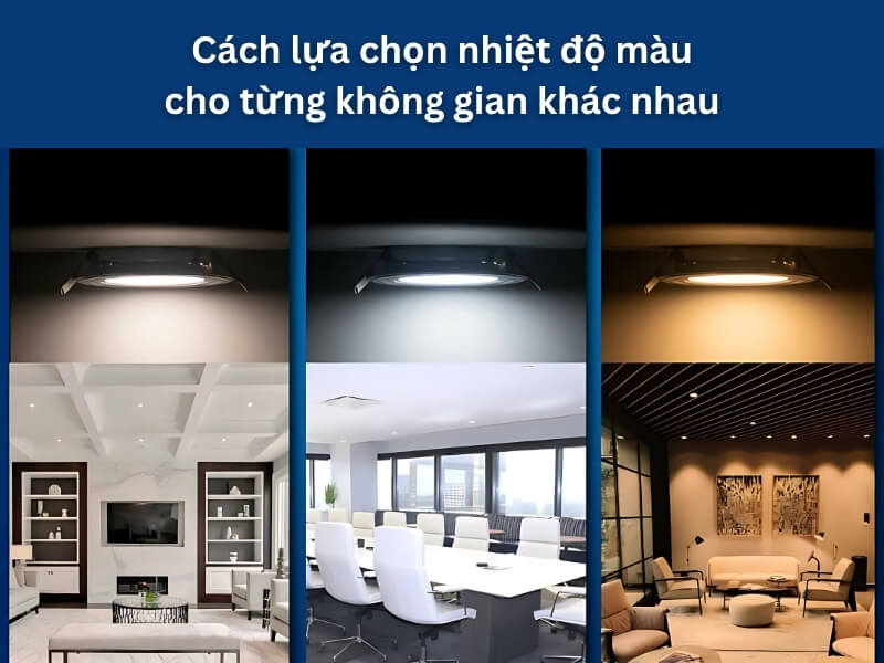 Cách lựa chọn nhiệt độ màu cho từng không gian khác nhau