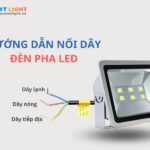 cách nối dây đèn pha led