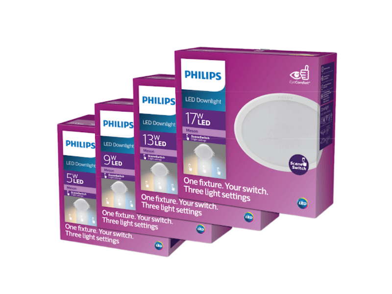 Led downlight 3 màu Philips 