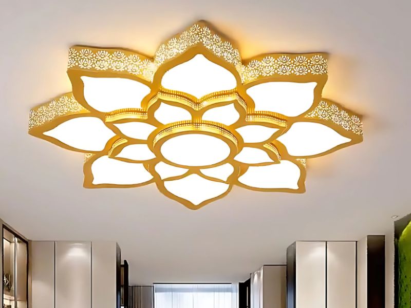 đèn ốp trần hoa sen 16 cánh