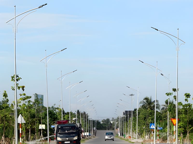 chiều cao cột đèn đường phù hợp