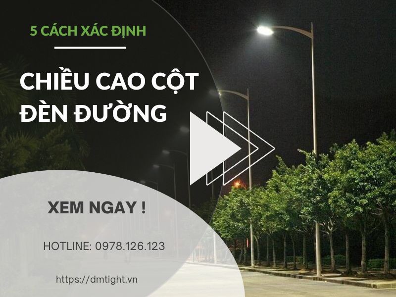 chiều cao cột đèn đường
