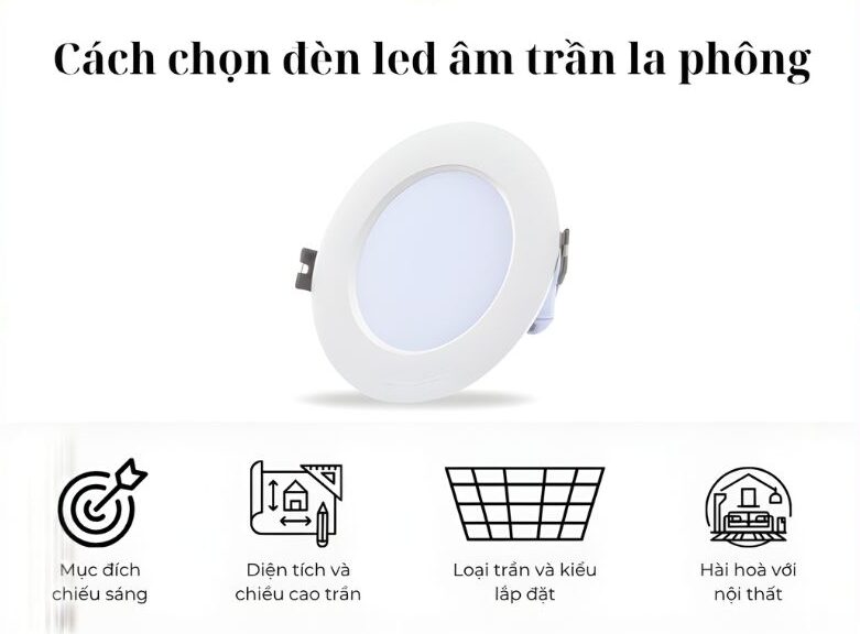 đèn led âm trần la phong