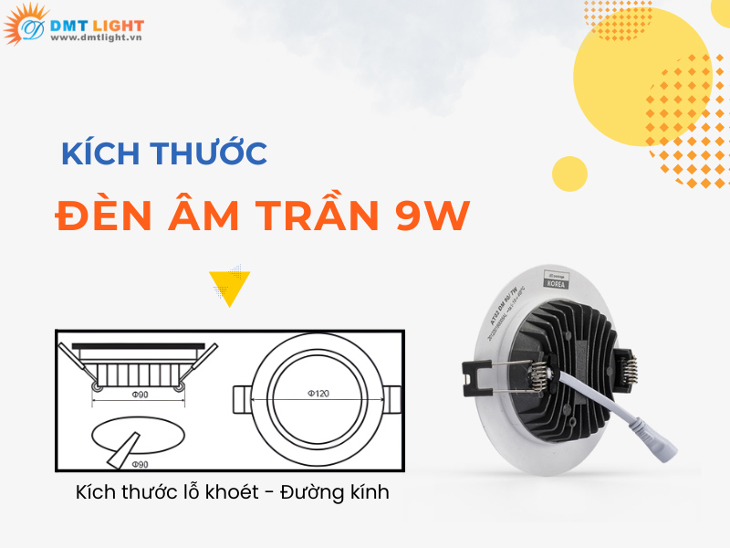 Gợi ý 11 kích thước đèn downlight 9w phổ biến nhất 2025