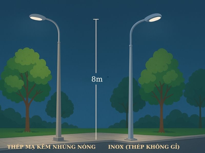 Cột đèn đường 8m