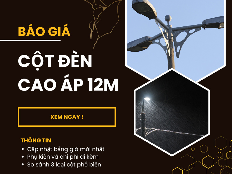 cột đèn cao áp 12m