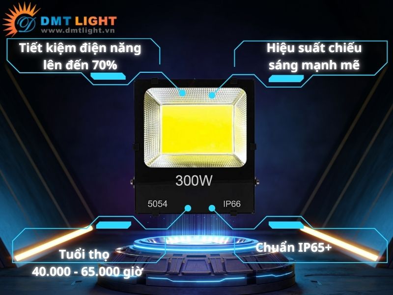 đèn pha led 300w ngoài trời