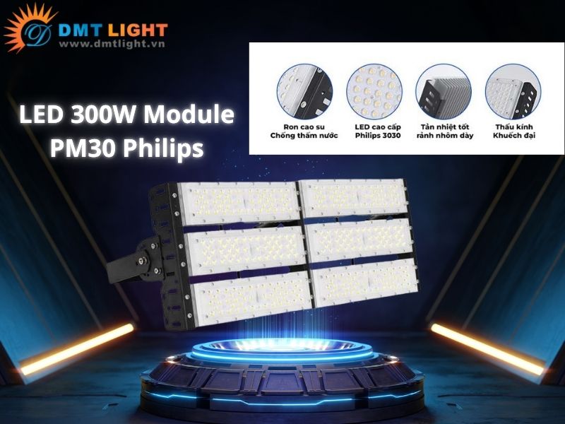 đèn pha led module 300w