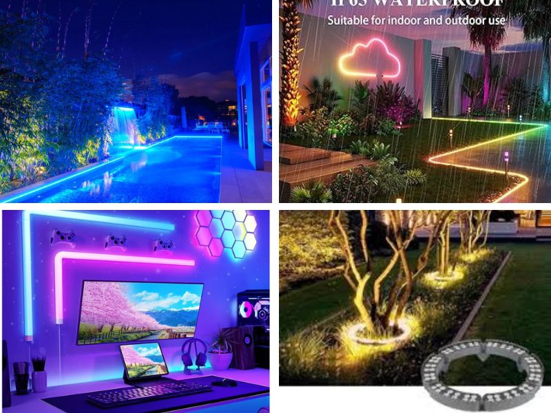 Đèn LED RGB được sử dụng trong trang trí nội - ngoại thất